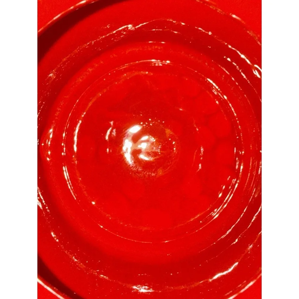 Vintage WAECHTERSBACH W. GERMANY Tea Pot Red With White Hearts - 1 Chip Inside‎